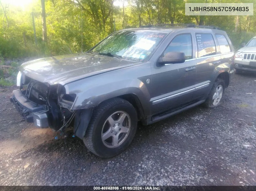 1J8HR58N57C594835 2007 Jeep Grand Cherokee Limited