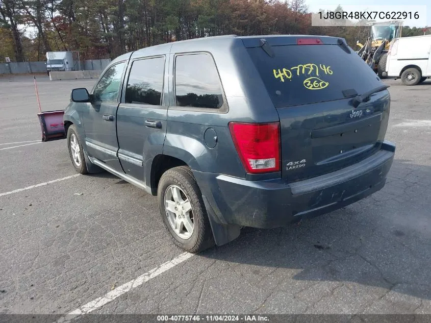 1J8GR48KX7C622916 2007 Jeep Grand Cherokee Laredo