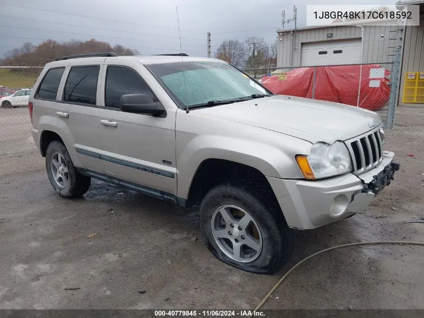 1J8GR48K17C618592 2007 Jeep Grand Cherokee Laredo