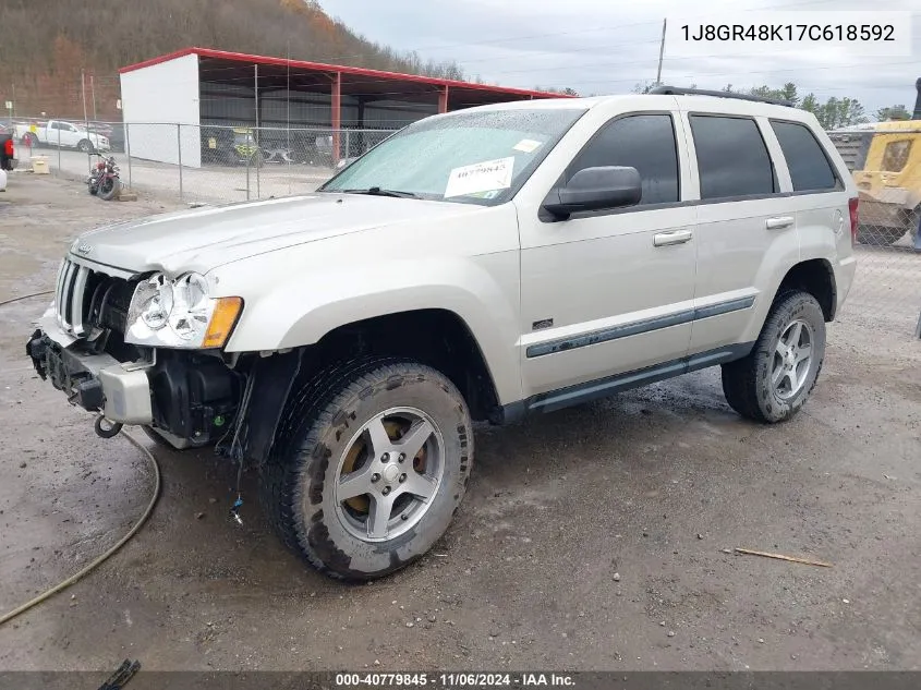 1J8GR48K17C618592 2007 Jeep Grand Cherokee Laredo