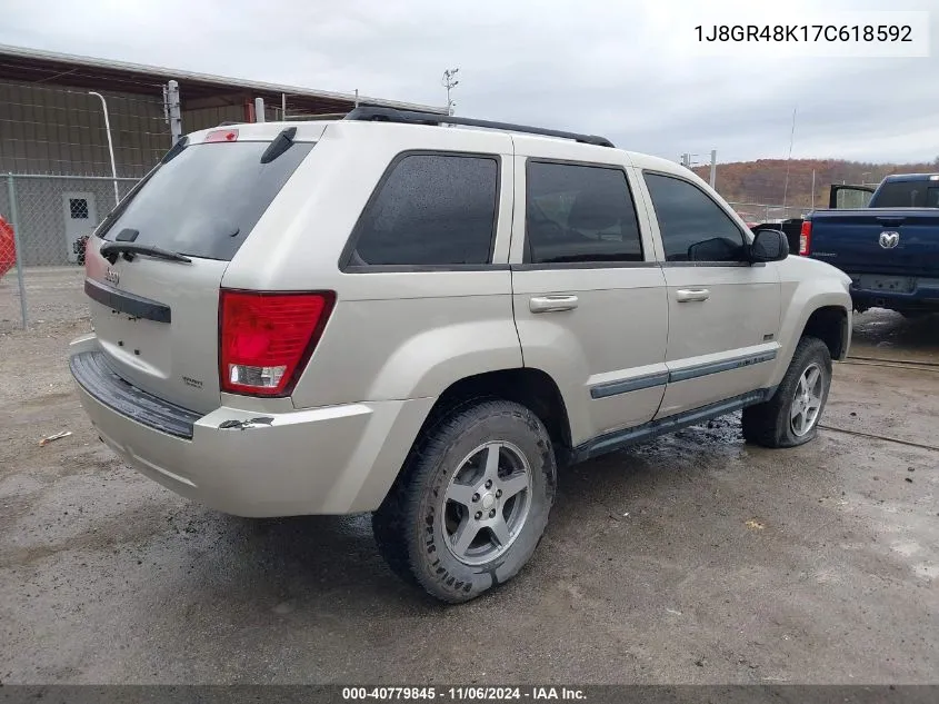 1J8GR48K17C618592 2007 Jeep Grand Cherokee Laredo