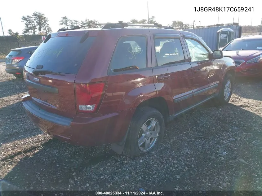 2007 Jeep Grand Cherokee Laredo VIN: 1J8GR48K17C659241 Lot: 40825334