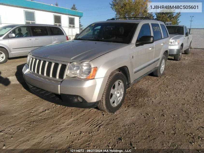 2008 Jeep Grand Cherokee Laredo VIN: 1J8HR48M48C505601 Lot: 12114272