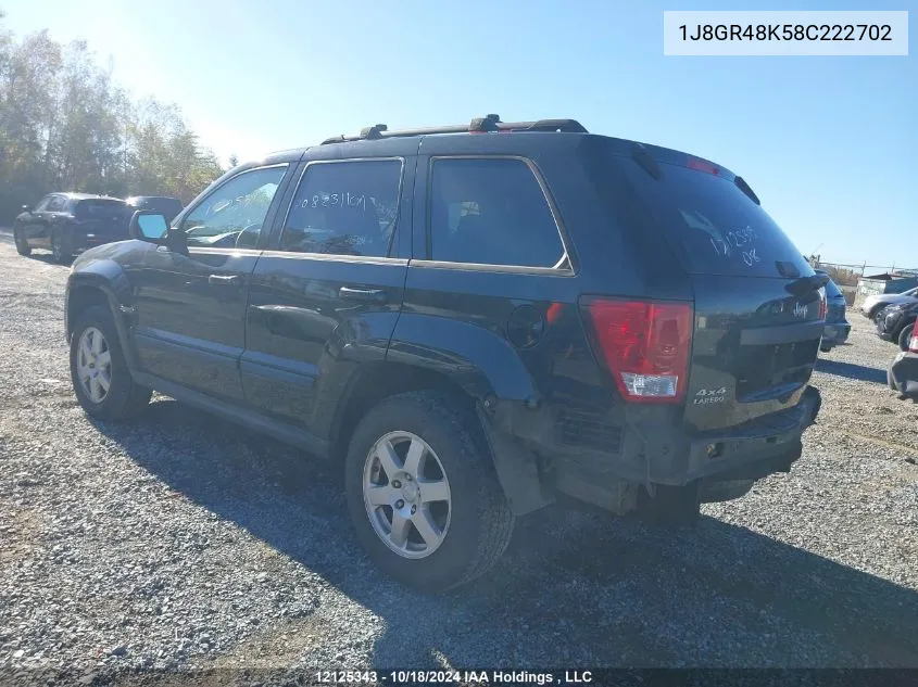 2008 Jeep Grand Cherokee Laredo VIN: 1J8GR48K58C222702 Lot: 12125343