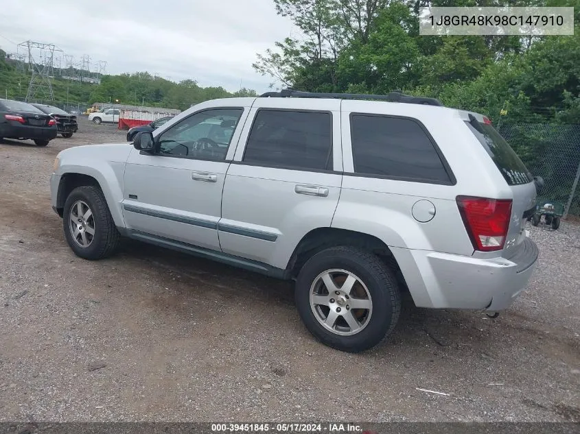 2008 Jeep Grand Cherokee Laredo VIN: 1J8GR48K98C147910 Lot: 39451845