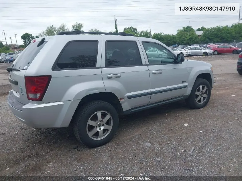 2008 Jeep Grand Cherokee Laredo VIN: 1J8GR48K98C147910 Lot: 39451845