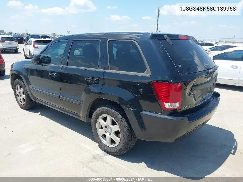 1J8GS48K58C139968 2008 Jeep Grand Cherokee Laredo