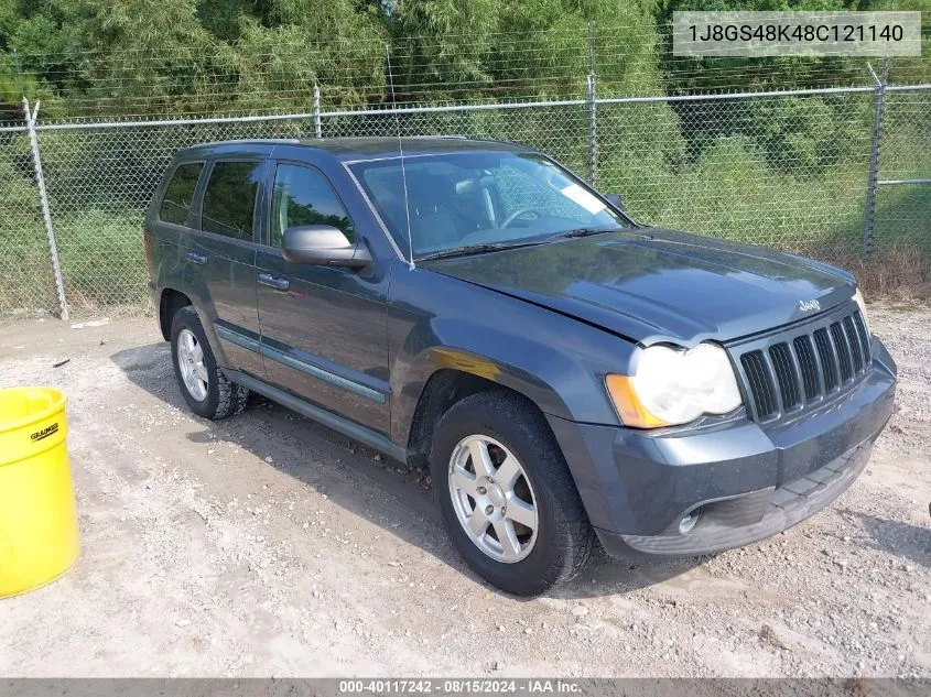 2008 Jeep Grand Cherokee Laredo VIN: 1J8GS48K48C121140 Lot: 40117242