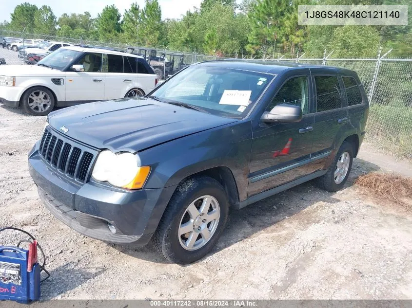 2008 Jeep Grand Cherokee Laredo VIN: 1J8GS48K48C121140 Lot: 40117242