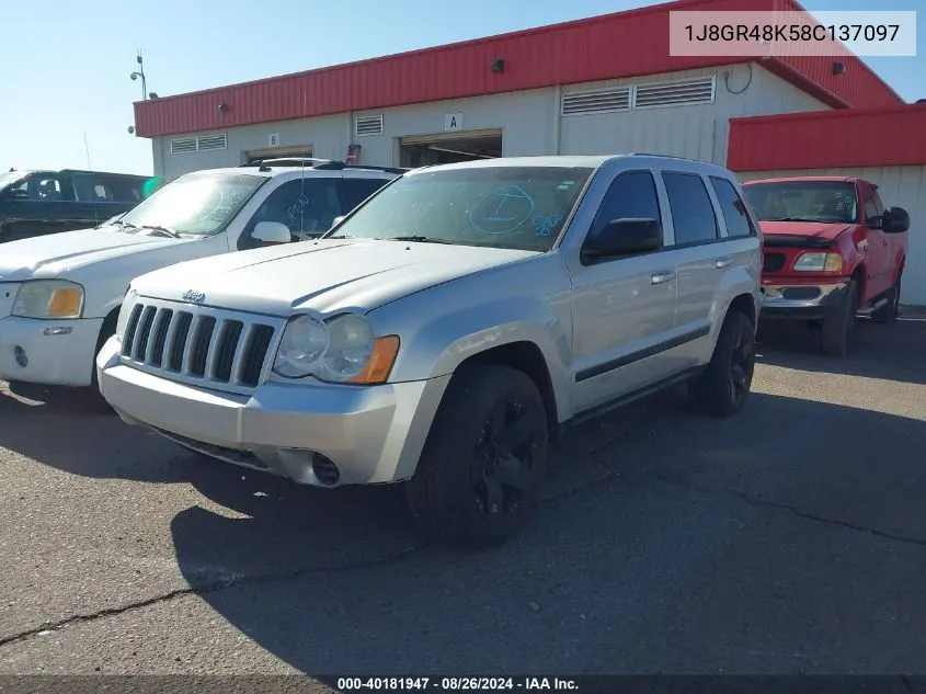 2008 Jeep Grand Cherokee Laredo VIN: 1J8GR48K58C137097 Lot: 40181947