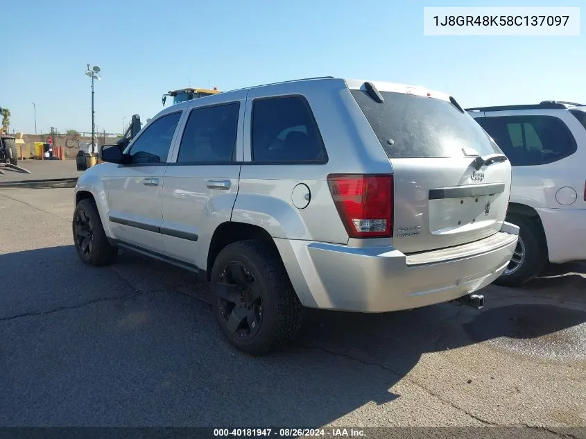 1J8GR48K58C137097 2008 Jeep Grand Cherokee Laredo