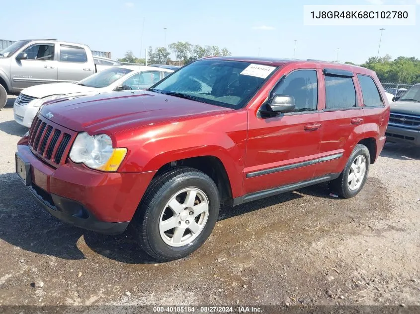 1J8GR48K68C102780 2008 Jeep Grand Cherokee Laredo