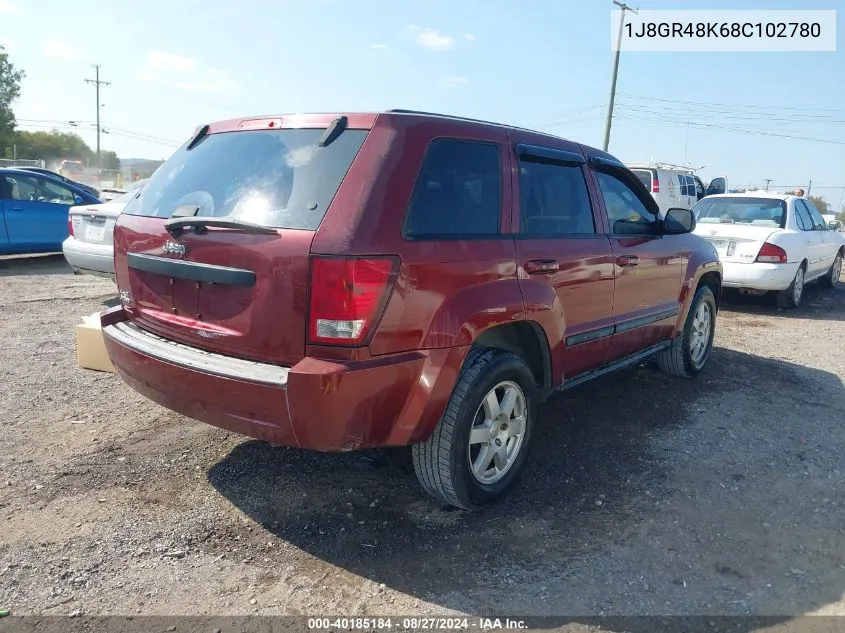 1J8GR48K68C102780 2008 Jeep Grand Cherokee Laredo