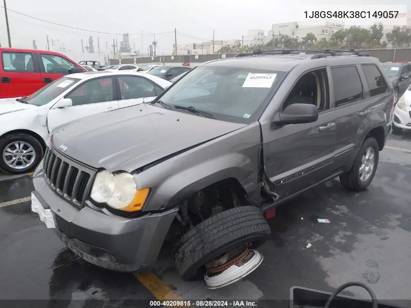 2008 Jeep Grand Cherokee Laredo VIN: 1J8GS48K38C149057 Lot: 40209815