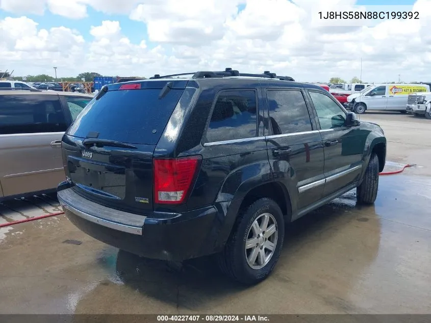 1J8HS58N88C199392 2008 Jeep Grand Cherokee Limited