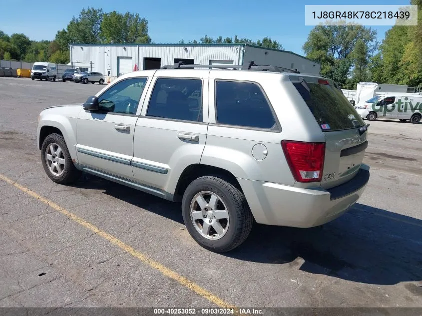 2008 Jeep Grand Cherokee Laredo VIN: 1J8GR48K78C218439 Lot: 40253052