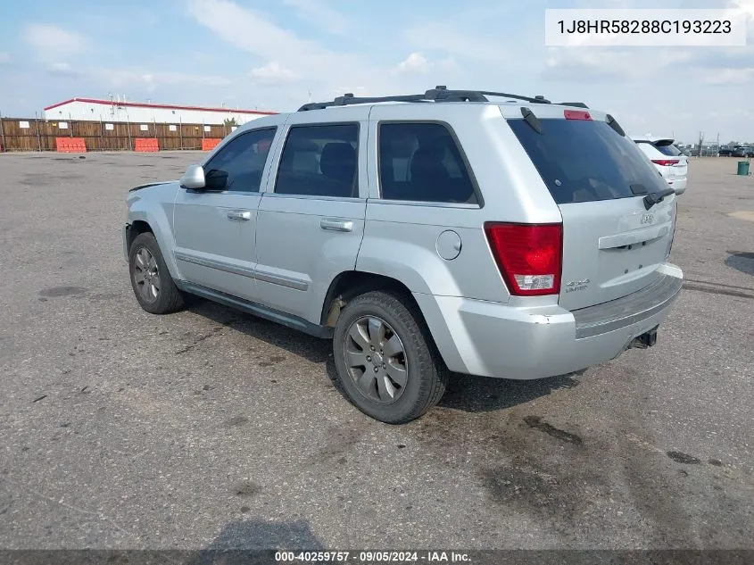 2008 Jeep Grand Cherokee Limited VIN: 1J8HR58288C193223 Lot: 40259757