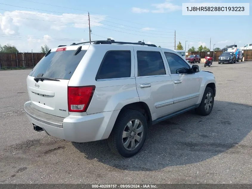 1J8HR58288C193223 2008 Jeep Grand Cherokee Limited