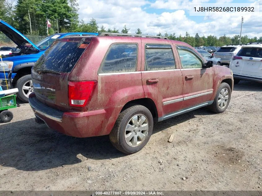 2008 Jeep Grand Cherokee Limited VIN: 1J8HR58268C189932 Lot: 40277807