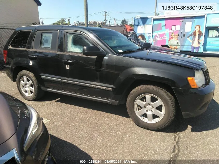 2008 Jeep Grand Cherokee Laredo VIN: 1J8GR48K58C197848 Lot: 40288391