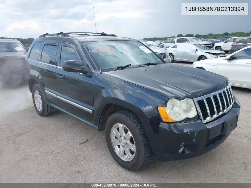 1J8HS58N78C213394 2008 Jeep Grand Cherokee Limited