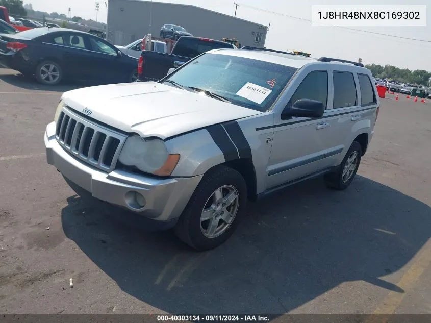 2008 Jeep Grand Cherokee Laredo VIN: 1J8HR48NX8C169302 Lot: 40303134