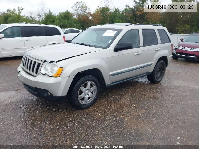 1J8GR48K38C103126 2008 Jeep Grand Cherokee Laredo