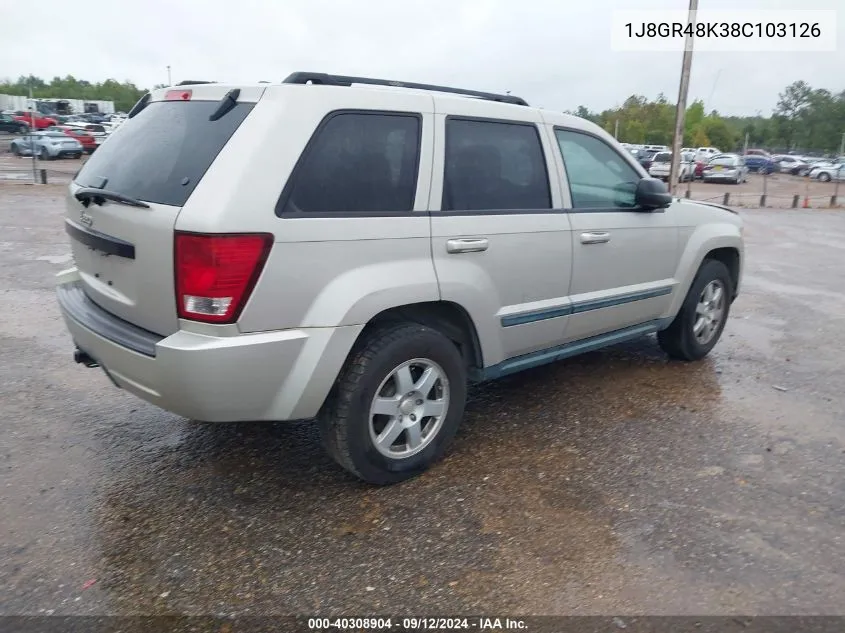 1J8GR48K38C103126 2008 Jeep Grand Cherokee Laredo