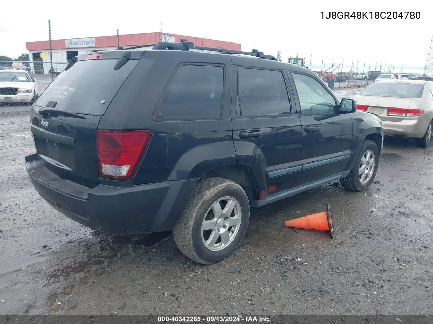 1J8GR48K18C204780 2008 Jeep Grand Cherokee Laredo