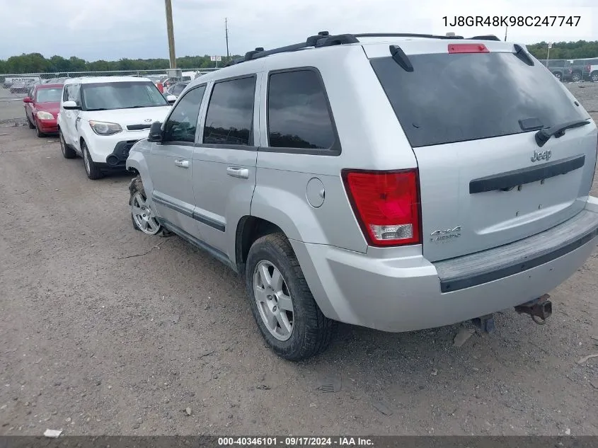 2008 Jeep Grand Cherokee Laredo VIN: 1J8GR48K98C247747 Lot: 40346101