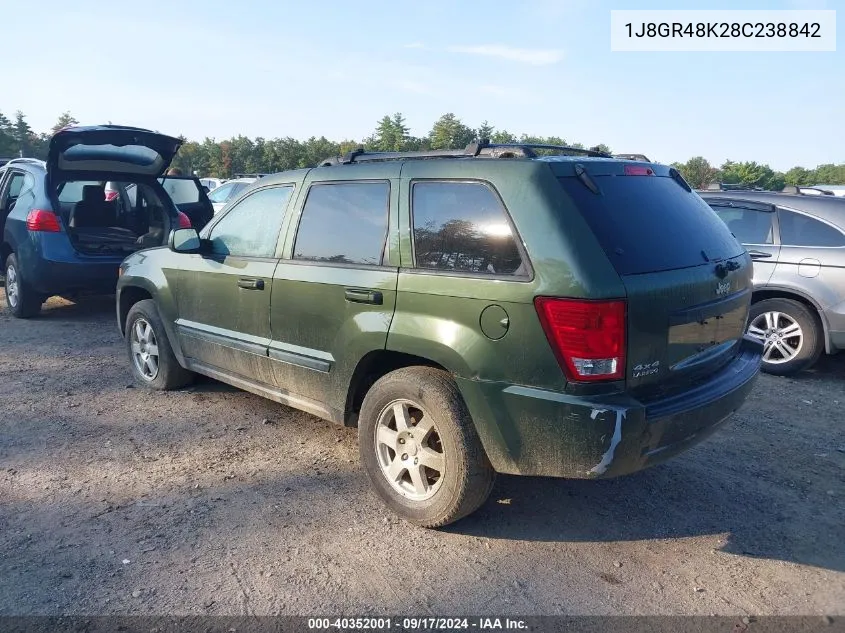 2008 Jeep Grand Cherokee Laredo VIN: 1J8GR48K28C238842 Lot: 40352001