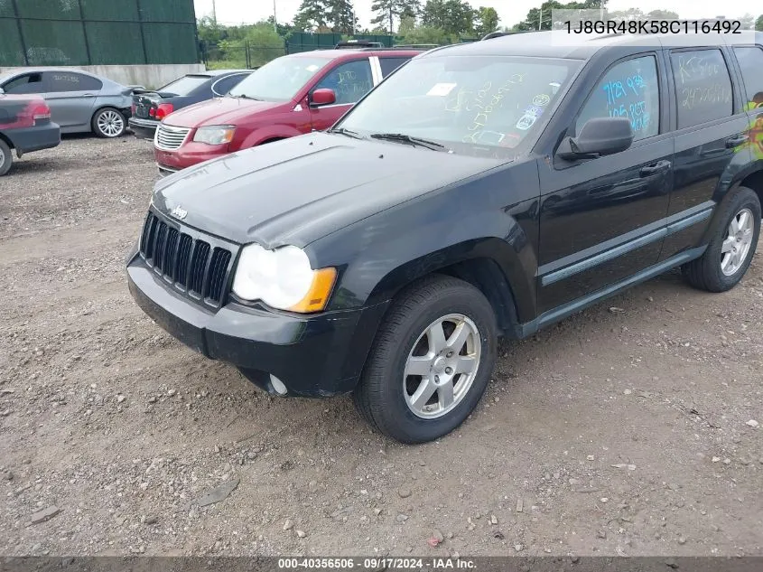 1J8GR48K58C116492 2008 Jeep Grand Cherokee Laredo