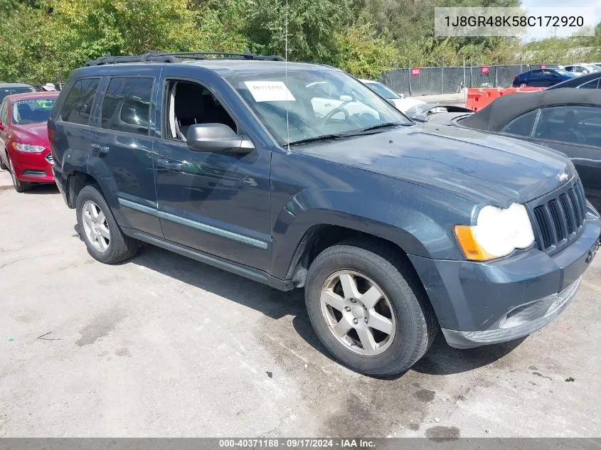 1J8GR48K58C172920 2008 Jeep Grand Cherokee Laredo