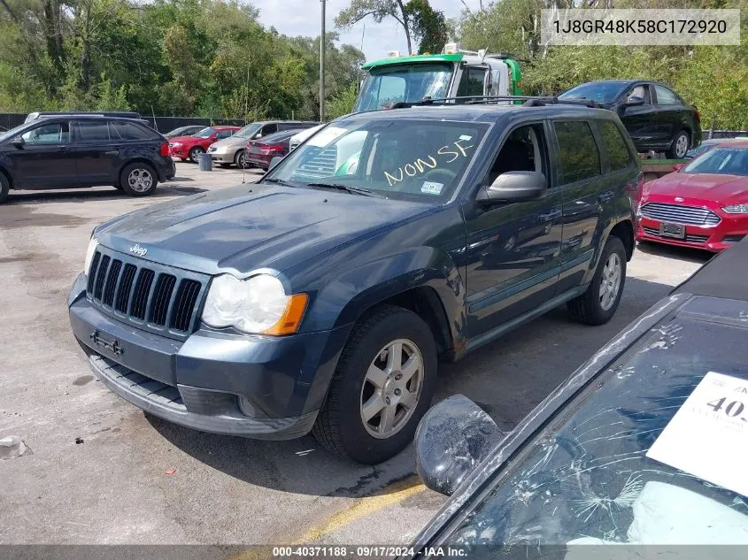 1J8GR48K58C172920 2008 Jeep Grand Cherokee Laredo