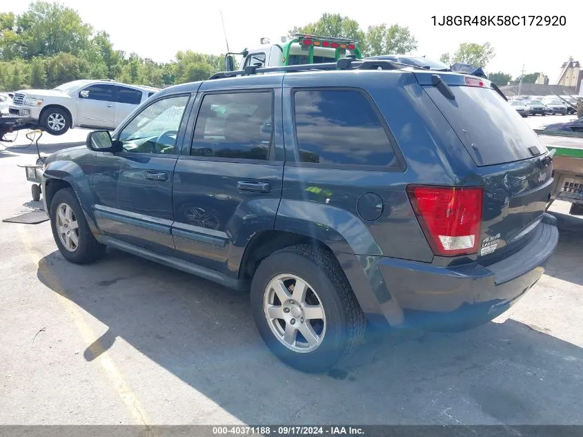 1J8GR48K58C172920 2008 Jeep Grand Cherokee Laredo