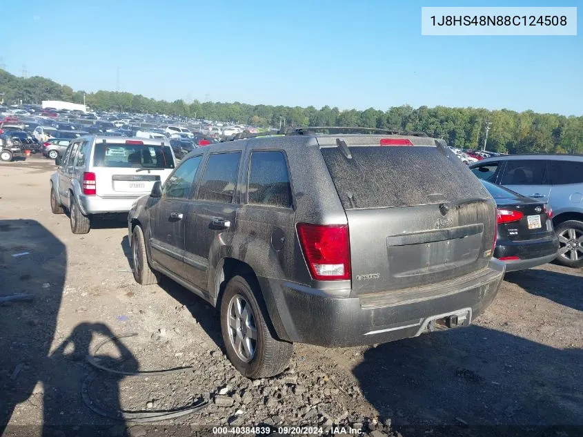 2008 Jeep Grand Cherokee Laredo VIN: 1J8HS48N88C124508 Lot: 40384839