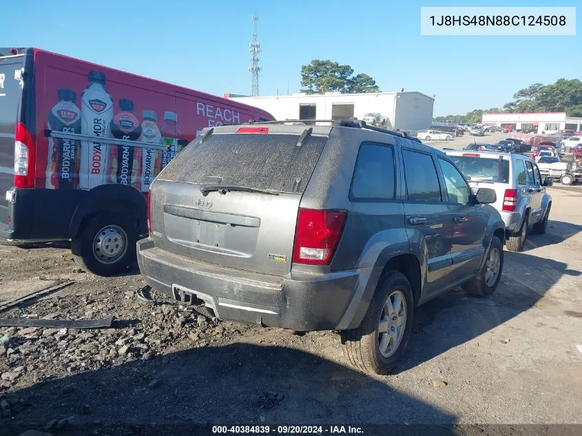 2008 Jeep Grand Cherokee Laredo VIN: 1J8HS48N88C124508 Lot: 40384839