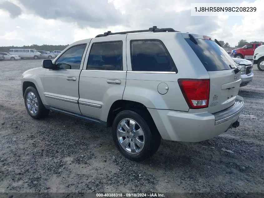 1J8HR58N98C208239 2008 Jeep Grand Cherokee Limited