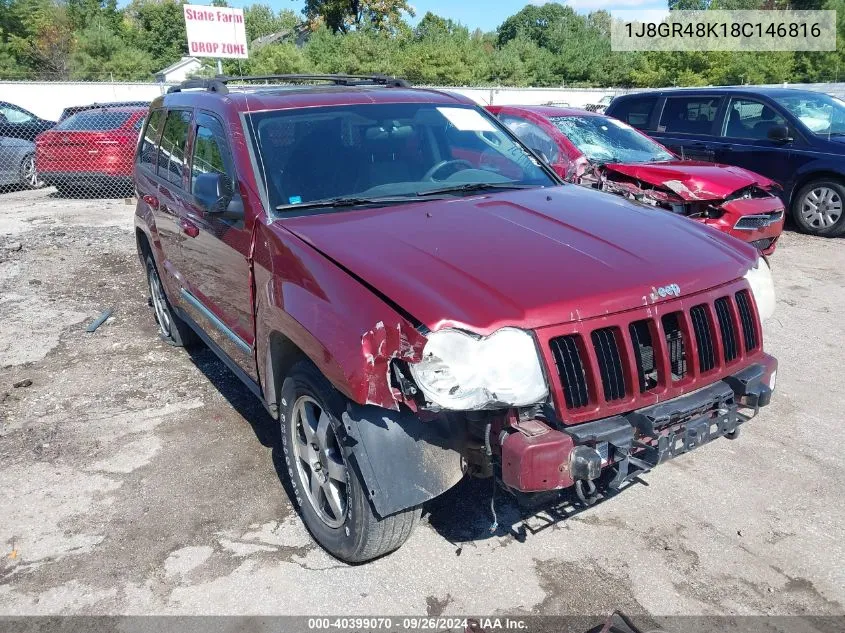 2008 Jeep Grand Cherokee Laredo VIN: 1J8GR48K18C146816 Lot: 40399070