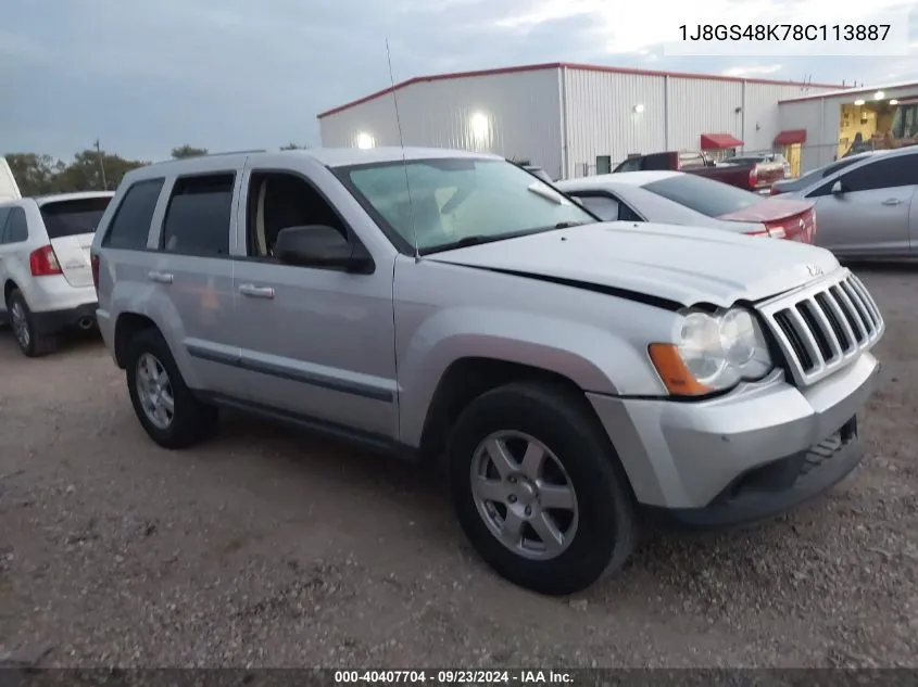 1J8GS48K78C113887 2008 Jeep Grand Cherokee Laredo