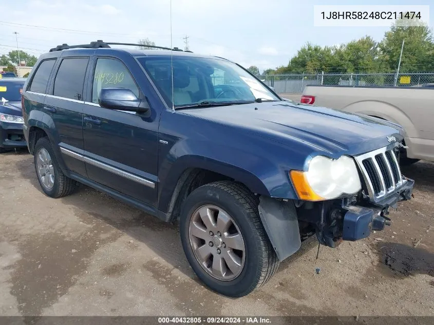 1J8HR58248C211474 2008 Jeep Grand Cherokee Limited