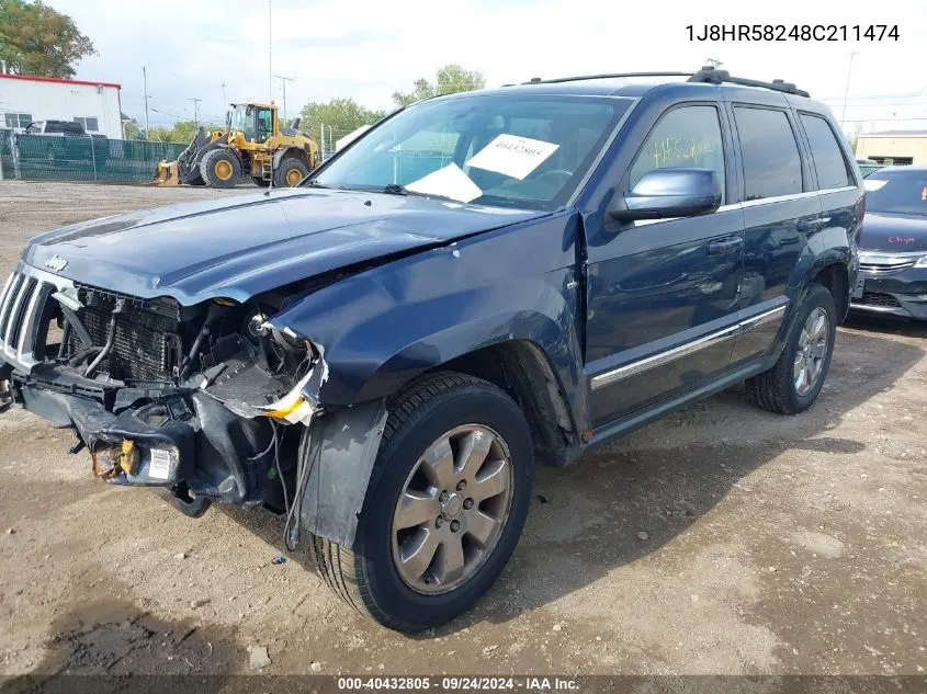 1J8HR58248C211474 2008 Jeep Grand Cherokee Limited