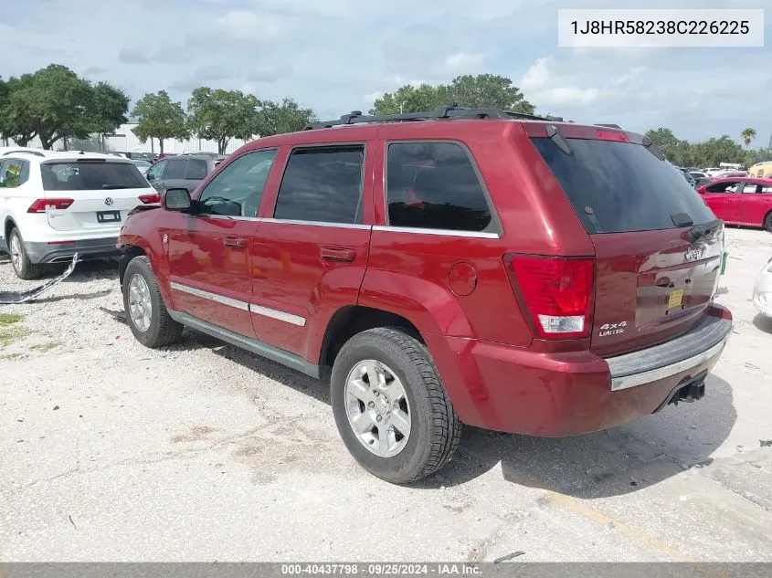 1J8HR58238C226225 2008 Jeep Grand Cherokee Limited