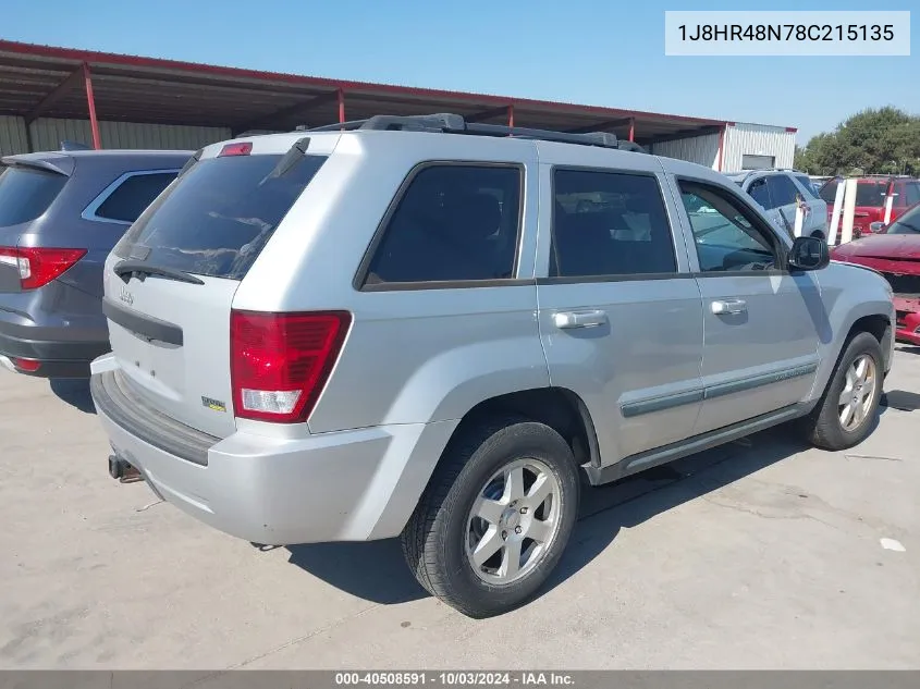 1J8HR48N78C215135 2008 Jeep Grand Cherokee Laredo