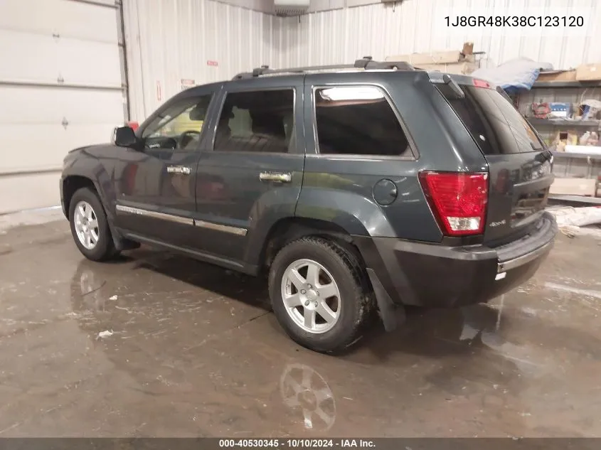 2008 Jeep Grand Cherokee Laredo VIN: 1J8GR48K38C123120 Lot: 40530345