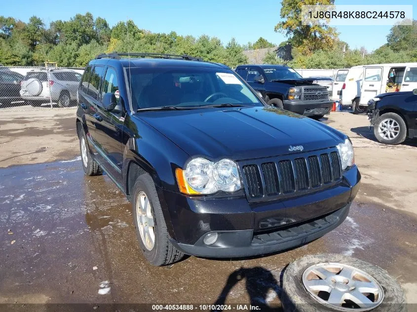 2008 Jeep Grand Cherokee Laredo VIN: 1J8GR48K88C244578 Lot: 40534888