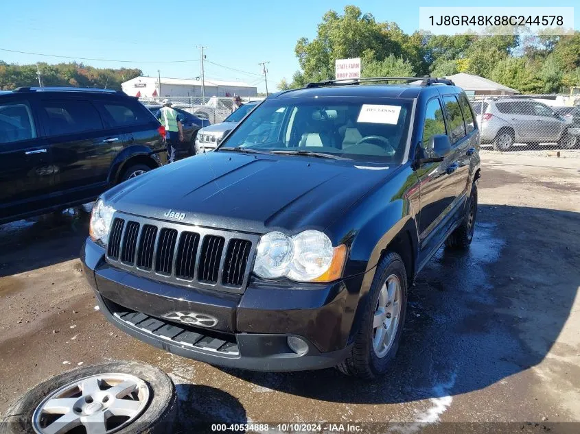 2008 Jeep Grand Cherokee Laredo VIN: 1J8GR48K88C244578 Lot: 40534888