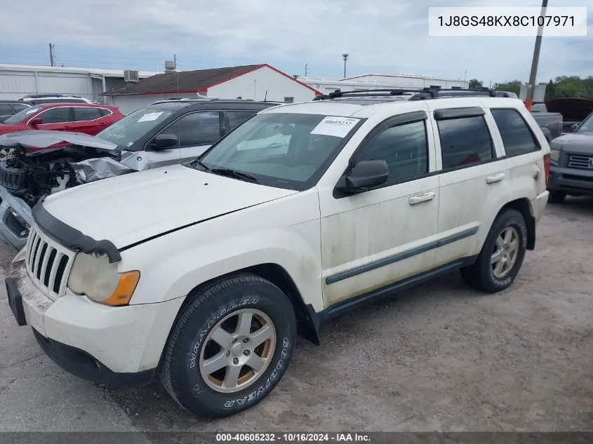 1J8GS48KX8C107971 2008 Jeep Grand Cherokee Laredo