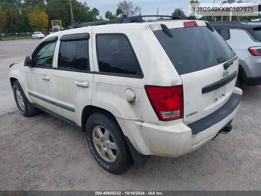 2008 Jeep Grand Cherokee Laredo VIN: 1J8GS48KX8C107971 Lot: 40605232