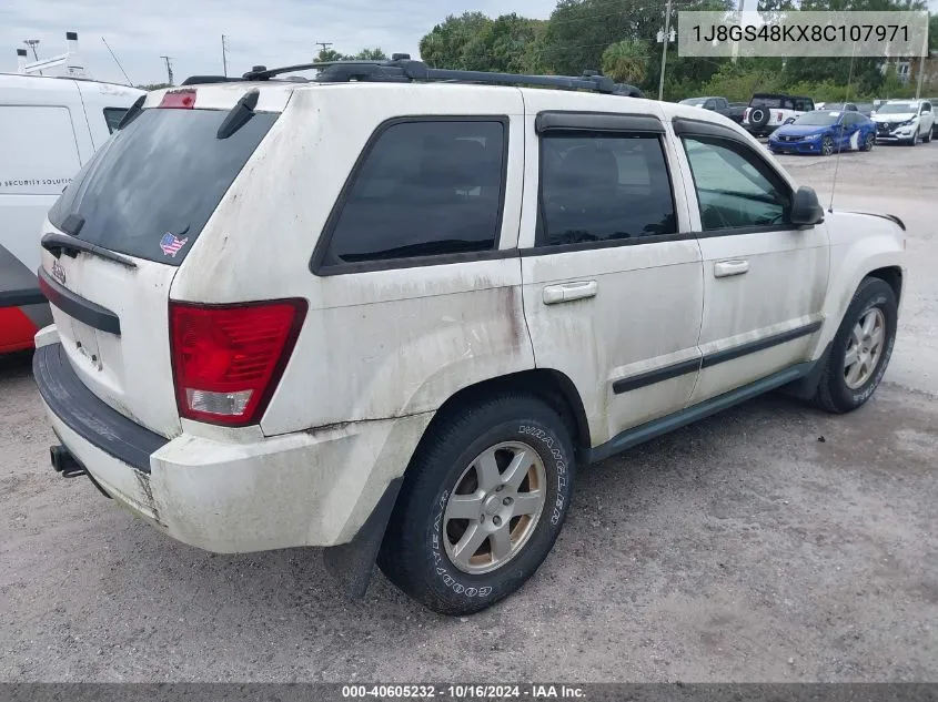 2008 Jeep Grand Cherokee Laredo VIN: 1J8GS48KX8C107971 Lot: 40605232